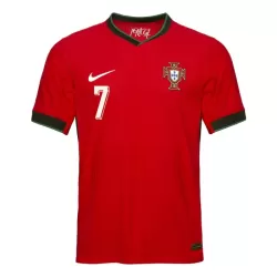 Günstige Portugal Ronaldo 7 Herrentrikot Heim EURO 2024 Kurzarm