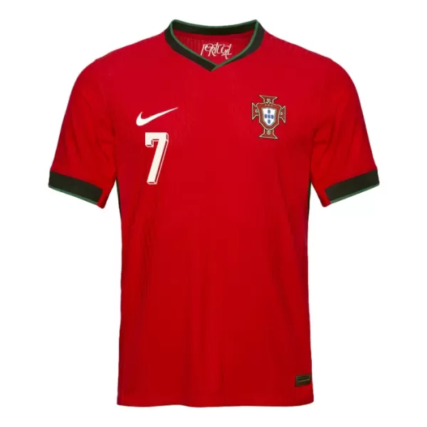 Günstige Portugal Ronaldo 7 Kindertrikot Heim EURO 2024 Kurzarm