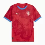 Günstige Tschechische Republik Herrentrikot Heim EURO 2024 Kurzarm