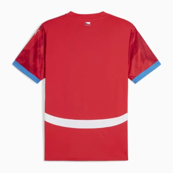 Günstige Tschechische Republik Herrentrikot Heim EURO 2024 Kurzarm