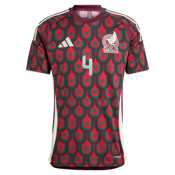 Günstige Mexiko Edson Alvarez 4 Herrentrikot Heim 2024 Kurzarm