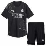 Günstige Real Madrid Torwart Kindertrikot Vierte 2023/24 Kurzarm Schwarze