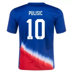 Günstige USA Pulisic 10 Herrentrikot Auswärts 2024 Kurzarm Günstige USA Pulisic 10 Herrentrikot Auswärts 2024 Kurzarm