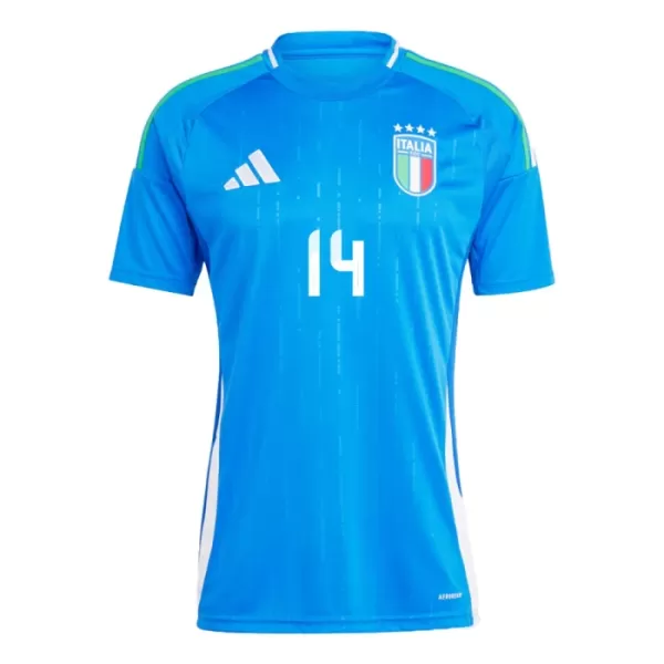 Günstige Italien Federico Chiesa 14 Herrentrikot Heim EURO 2024 Kurzarm