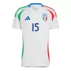 Günstige Italien Giorgio Scalvini 15 Herrentrikot Auswärts EURO 2024 Kurzarm