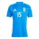 Günstige Italien Giorgio Scalvini 15 Herrentrikot Heim EURO 2024 Kurzarm