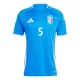 Günstige Italien Manuel Locatelli 5 Herrentrikot Heim EURO 2024 Kurzarm