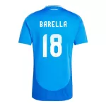 Günstige Italien Nicolo Barella 18 Herrentrikot Heim EURO 2024 Kurzarm