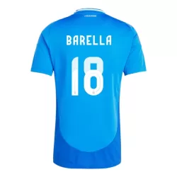 Günstige Italien Nicolo Barella 18 Herrentrikot Heim EURO 2024 Kurzarm