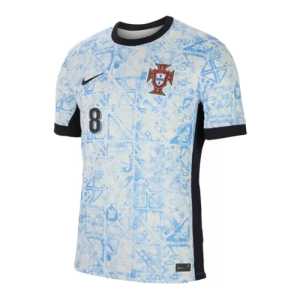 Günstige Portugal Bruno Fernandes 8 Herrentrikot Auswärts EURO 2024 Kurzarm
