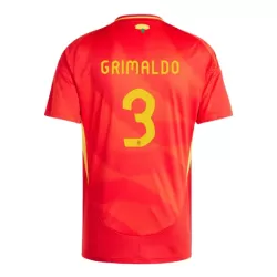 Günstige Spanien Alejandro Grimaldo 3 Herrentrikot Heim EURO 2024 Kurzarm