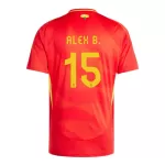 Günstige Spanien Alex Baena 15 Herrentrikot Heim EURO 2024 Kurzarm