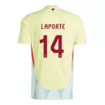 Günstige Spanien Aymeric Laporte 14 Herrentrikot Auswärts EURO 2024 Kurzarm