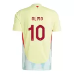 Günstige Spanien Dani Olmo 10 Herrentrikot Auswärts EURO 2024 Kurzarm
