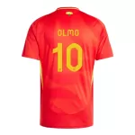 Günstige Spanien Dani Olmo 10 Herrentrikot Heim EURO 2024 Kurzarm