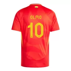 Günstige Spanien Dani Olmo 10 Herrentrikot Heim EURO 2024 Kurzarm