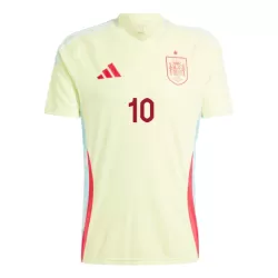 Günstige Spanien Dani Olmo 10 Kindertrikot Auswärts EURO 2024 Kurzarm
