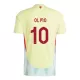 Günstige Spanien Dani Olmo 10 Kindertrikot Auswärts EURO 2024 Kurzarm