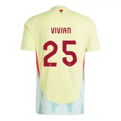Günstige Spanien Dani Vivian 25 Herrentrikot Auswärts EURO 2024 Kurzarm Günstige Spanien Dani Vivian 25 Herrentrikot Auswärts EURO 2024 Kurzarm