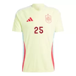 Günstige Spanien Dani Vivian 25 Herrentrikot Auswärts EURO 2024 Kurzarm