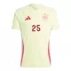 Günstige Spanien Dani Vivian 25 Herrentrikot Auswärts EURO 2024 Kurzarm