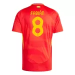 Günstige Spanien Fabian Ruiz 8 Herrentrikot Heim EURO 2024 Kurzarm