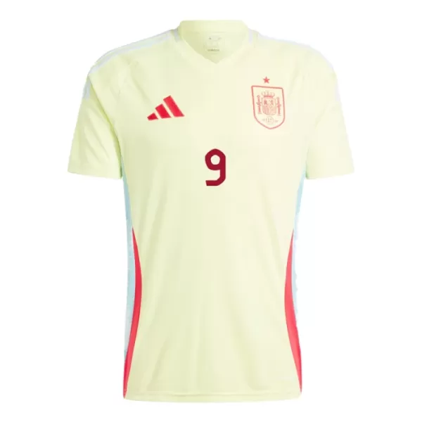 Günstige Spanien Gerard Moreno 9 Herrentrikot Auswärts EURO 2024 Kurzarm