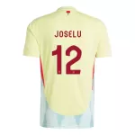 Günstige Spanien Joselu 12 Herrentrikot Auswärts EURO 2024 Kurzarm