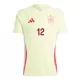 Günstige Spanien Joselu 12 Herrentrikot Auswärts EURO 2024 Kurzarm