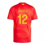 Günstige Spanien Joselu 12 Herrentrikot Heim EURO 2024 Kurzarm