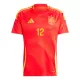 Günstige Spanien Joselu 12 Herrentrikot Heim EURO 2024 Kurzarm