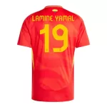 Günstige Spanien Lamine Yamal 19 Herrentrikot Heim EURO 2024 Kurzarm