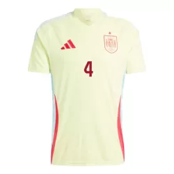 Günstige Spanien Martin Zubimendi 4 Herrentrikot Auswärts EURO 2024 Kurzarm