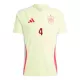 Günstige Spanien Martin Zubimendi 4 Herrentrikot Auswärts EURO 2024 Kurzarm