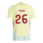 Günstige Spanien Pedri 26 Herrentrikot Auswärts EURO 2024 Kurzarm