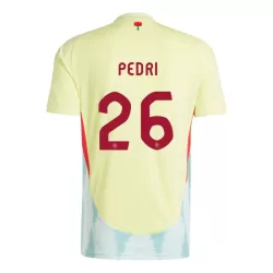 Günstige Spanien Pedri 26 Herrentrikot Auswärts EURO 2024 Kurzarm