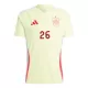Günstige Spanien Pedri 26 Herrentrikot Auswärts EURO 2024 Kurzarm