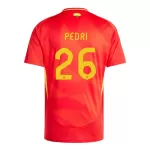 Günstige Spanien Pedri 26 Herrentrikot Heim EURO 2024 Kurzarm