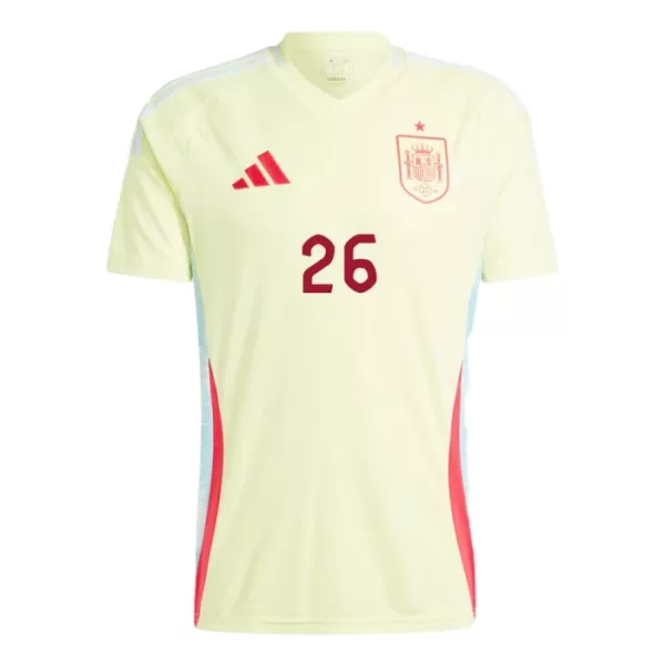 Günstige Spanien Pedri 26 Kindertrikot Auswärts EURO 2024 Kurzarm