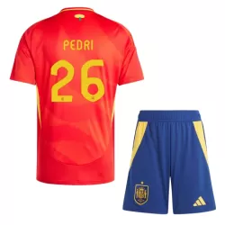 Günstige Spanien Pedri 26 Kindertrikot Heim EURO 2024 Kurzarm