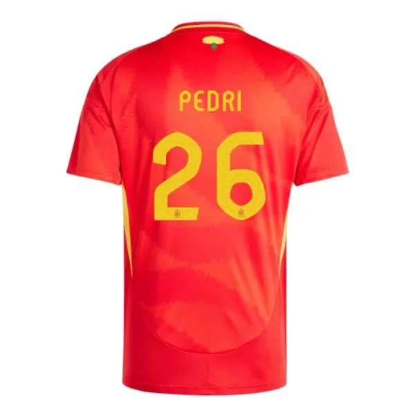 Günstige Spanien Pedri 26 Kindertrikot Heim EURO 2024 Kurzarm