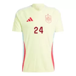Günstige Spanien Pedro Porro 24 Herrentrikot Auswärts EURO 2024 Kurzarm