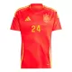 Günstige Spanien Pedro Porro 24 Herrentrikot Heim EURO 2024 Kurzarm