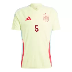 Günstige Spanien Robin Le Normand 5 Herrentrikot Auswärts EURO 2024 Kurzarm
