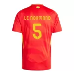 Günstige Spanien Robin Le Normand 5 Herrentrikot Heim EURO 2024 Kurzarm