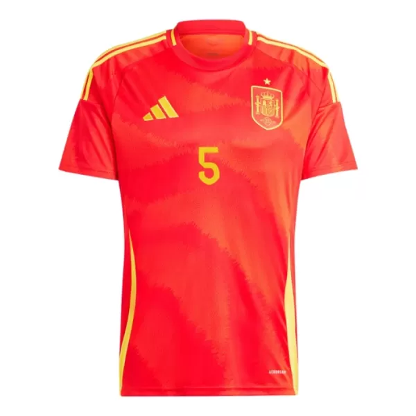 Günstige Spanien Robin Le Normand 5 Herrentrikot Heim EURO 2024 Kurzarm
