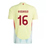 Günstige Spanien Rodrigo 16 Herrentrikot Auswärts EURO 2024 Kurzarm