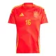 Günstige Spanien Rodrigo 16 Herrentrikot Heim EURO 2024 Kurzarm