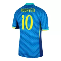 Günstige Brasilien Rodrygo 10 Herrentrikot Auswärts 2024 Kurzarm