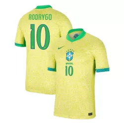 Günstige Brasilien Rodrygo 10 Herrentrikot Heim 2024 Kurzarm